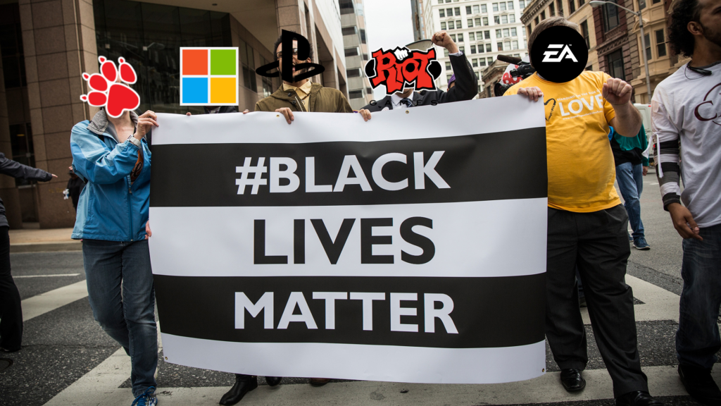 Black Lives Matters Sony Riot Games Microsoft EA Naughty Dog